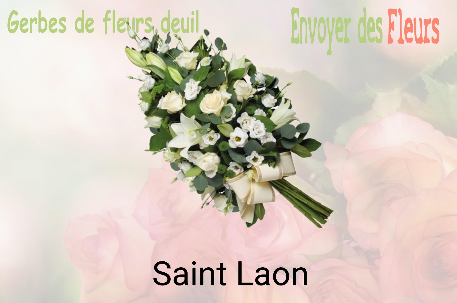 Gerbe de fleurs de deuil livrée à Saint-Laon